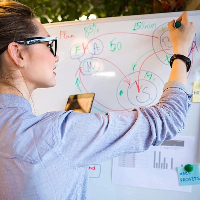 XBoard Extra Large Magnetic Whiteboard 60 x 40 Inch, Giant Dry Erase White Board for Wall with Marker Tray 5' x 3' | Big Aluminum Frame Message Presentation Board