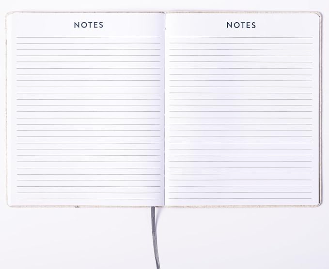 Eccolo 2025 Large Agenda Planner, 12 Month, Yearly, Monthly & Weekly Views (Linen Flexi-Cover - 8 x 10")