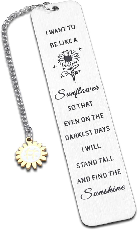 Graduation for Teens Girls Easter Basket Stuffers AMBREGRISSUN Sunflower Gifts for Women Inspirational Bookmark for Her Friends Friendship Coworker Christmas Stocking Stuffers for Daughter Birthday