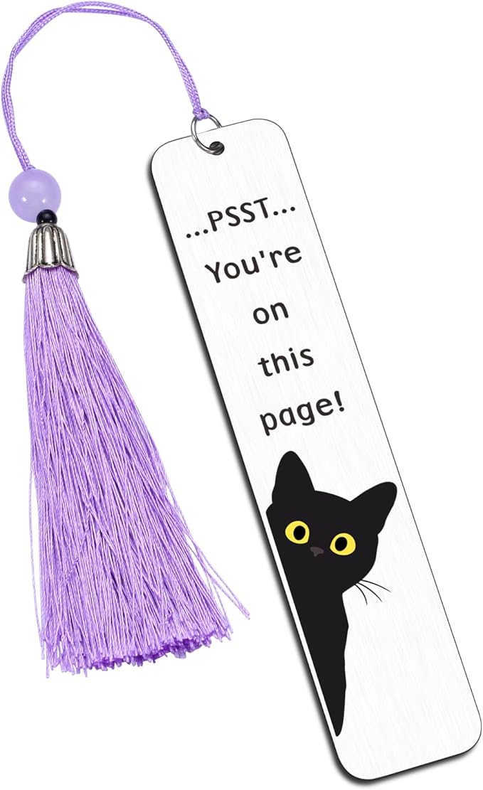 Cat Bookmark, Funny Bookmarks for Women, Bookmarks for Women, Stocking Stuffers for Teens, Christmas Bookmarks, Book Marks for Reading Women, Cute Bookmarks, Gifts for Cat Lovers for Women
