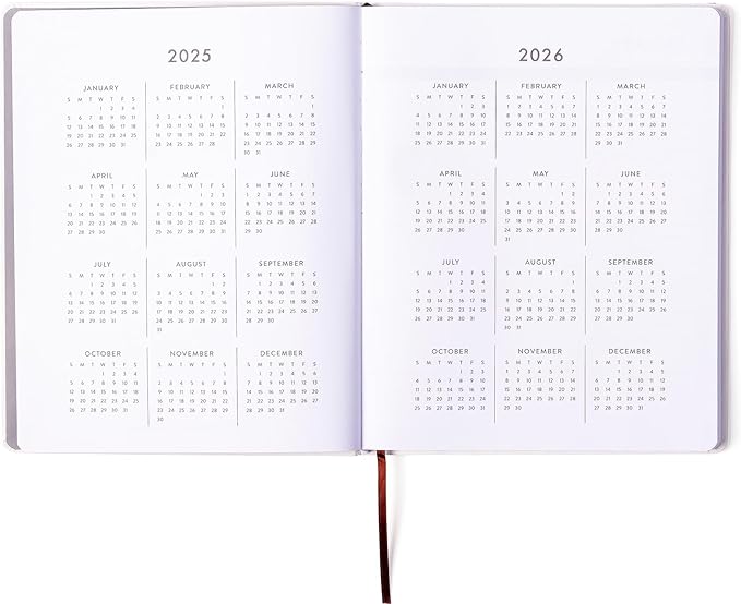 Eccolo 2025 Large Agenda Planner, 12 Month, Yearly, Monthly & Weekly Pages, Habit & Gratitude Tracker (Hardcover - 8 x 10")