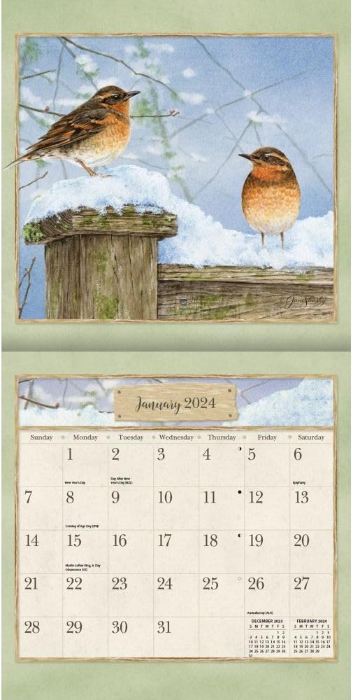 LANG Birds In The Garden 2024 Mini Wall Calendar (24991079268)