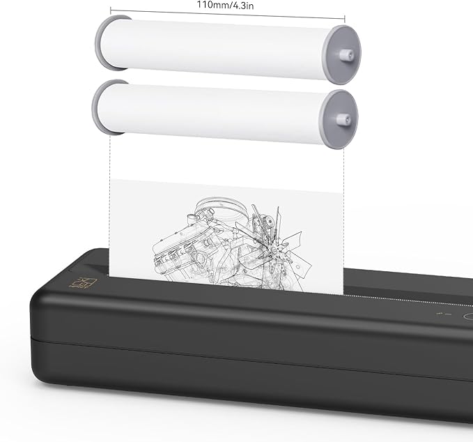 HPRT Printer Paper Rolls for MT810(2 Rolls | 4.3''x23')