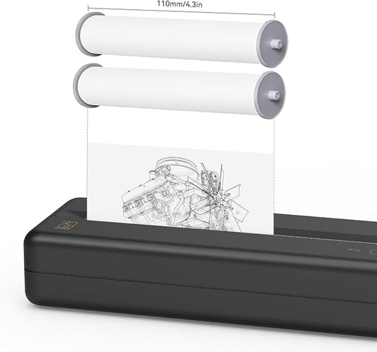 HPRT Printer Paper Rolls for MT810(2 Rolls | 4.3''x23')