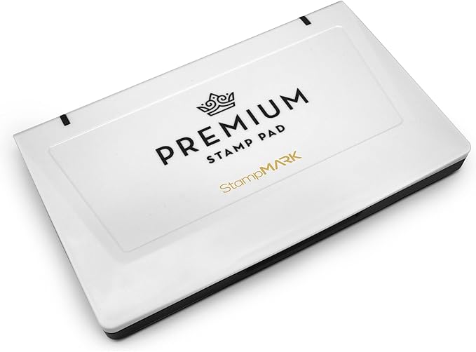 Premium Stamp Pad Medium Size 3" x 4" - for Traditional Rubber Stamps - Felt Pad Dark Yellow Color