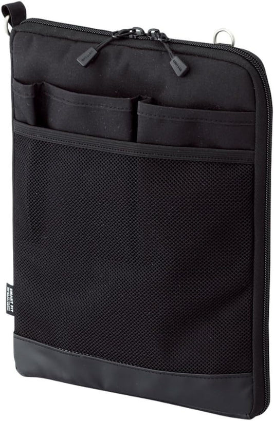 LIHITLAB Laptop Sleeve, Water & Stain Repellent, Vertical for Backpack, 7.9" x 10.2", Black (A7682-24)