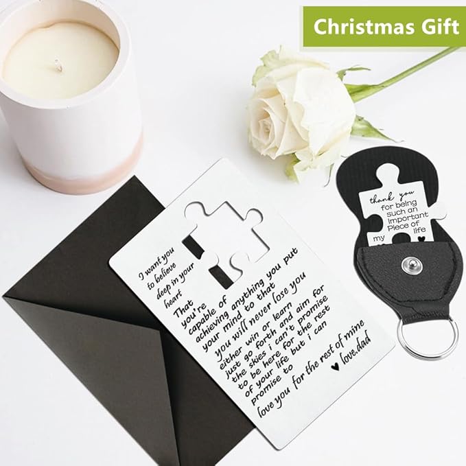 llxxeyopqdxz Wallet Card Insert for Son from Dad, Inspirational Gift for Son from Dad, College Graduation Gifts for Son, Happy Birthday Son Card from Dad, Cute Wallet Card Gift for Son,(46)