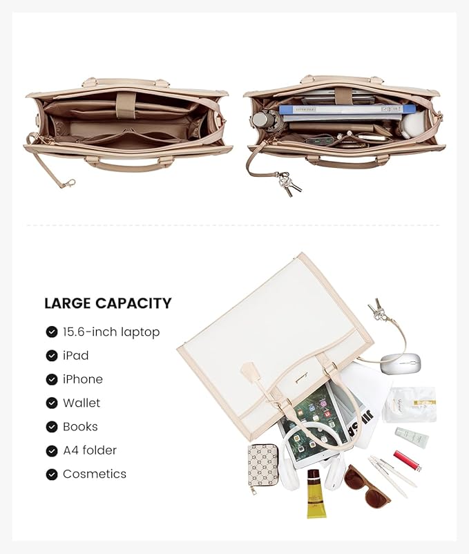 LOVEVOOK Laptop Tote Bag for Women, Office Work Bag Briefcase fit for 15.6 inch Laptop, Large Capacity Teacher Bag Handbag