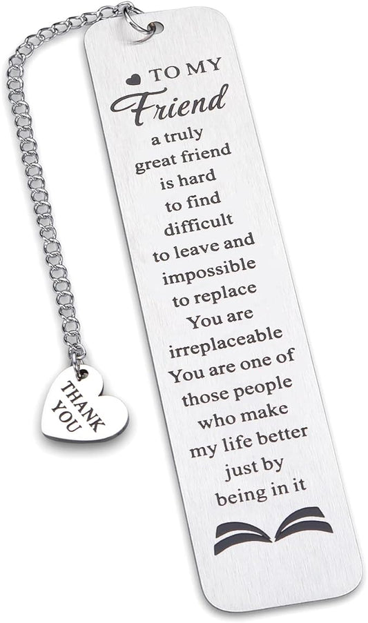 Friend Bookmark Gifts for Her Friendship Gifts for Women Female Friends Best Friend Birthday Graduation Farewell Gifts for Girl Teen Bestie Valentines Day Christmas Gifts for Book Lovers