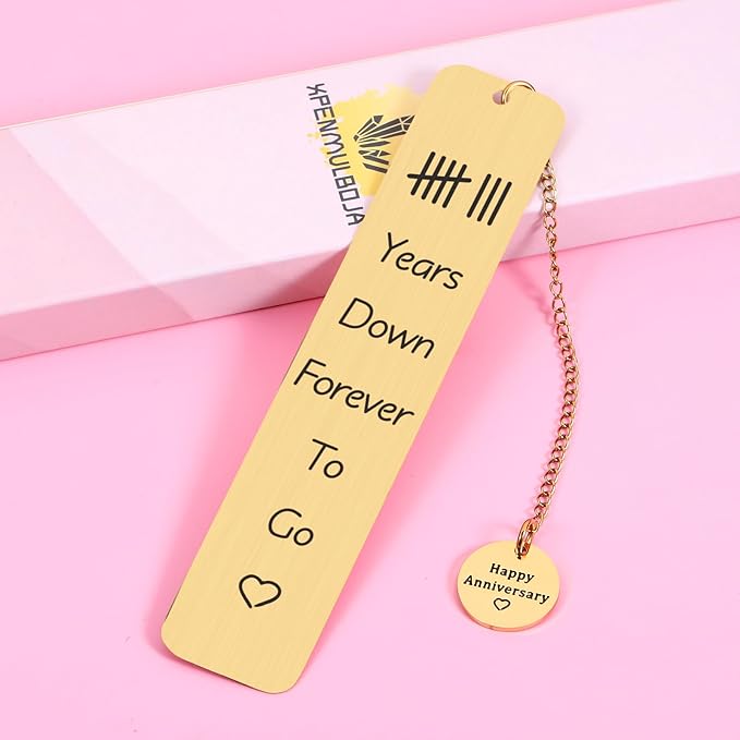 8th Anniversary Bronze Gifts for Him Her, Bronze Anniversary Wedding Gifts for Couple Husband Wife, 8 Year Anniversary Anniversary Bookmark, Bronze Gifts for 8th Gifts for Anniversary