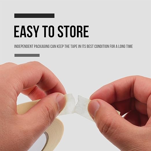 Lichamp Masking Tape 1 inch, 20 Pack General Purpose Beige Masking Tape White Masking Paper, 1 inch x 55 Yards x 20 Rolls (1100 Total Yards)