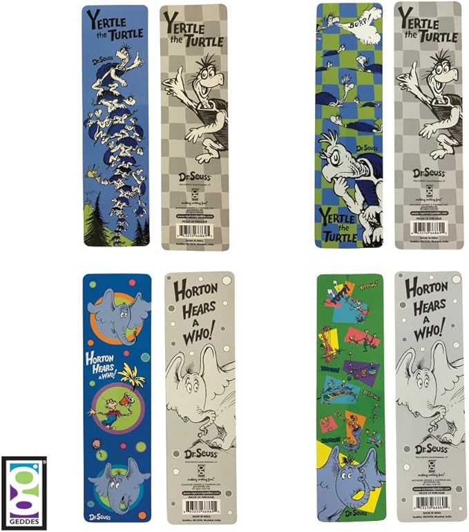 Raymond Geddes 66869 Dr Seuss Assorted Bookmarks For Kids (Pack of 50)
