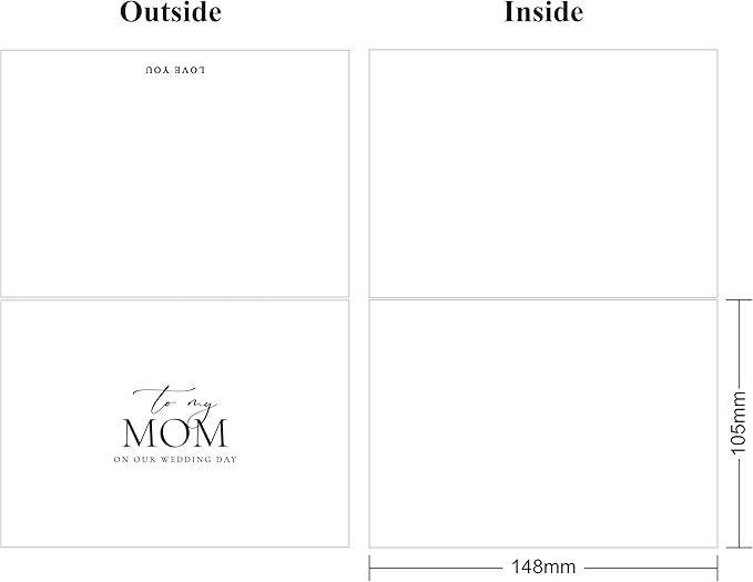 LADY&HOME To My Mom on My Wedding Day Card