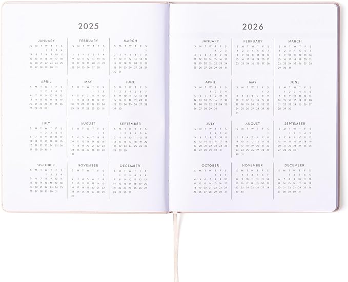 Eccolo 2025 Large Agenda Planner, 12 Month, Yearly, Monthly & Weekly Pages, Habit & Gratitude Tracker (Flexicover - 8 x 10")