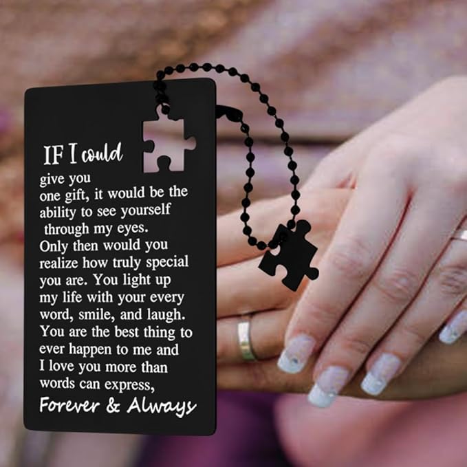 llxxeyopqdxz Anniversary Card Gifts for Men or Women, Happy Birthday Card for Husband, Anniversary Cards for Husband, Wallet Card Love Gift for Him Her, Wallet Insert Card