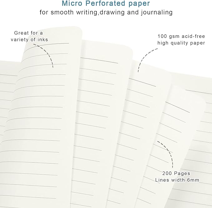 Small Notebook, Mini Pocket Journal A6 5.7" x 3.9", Leather Hardcover Journal with Pen Holder, 160 Thick Papers, Cute Lined Notebook Small Notepad for Women Writing Work Travel, Graceful Peony