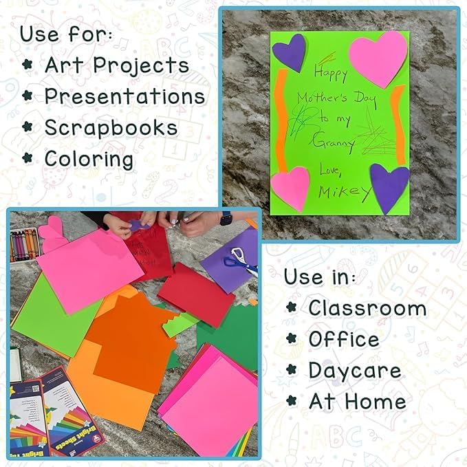 Hygloss White Paper - 24 lb, 89 GSM, Acid-Free, Fade-Resistant, 8.5x11-Inch Letter Size Color Copy Paper, 90 Sheets