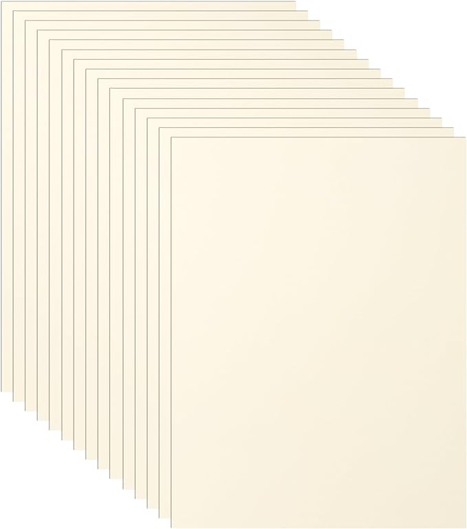 40 Sheets Cream Cardstock 8.5 x 11 Off White Paper, 200gsm Premium Craft Paper Card Stock for DIY Cards Making, Wedding Invitations, Greeting Card, Bussine Cards, Menus, Birthday