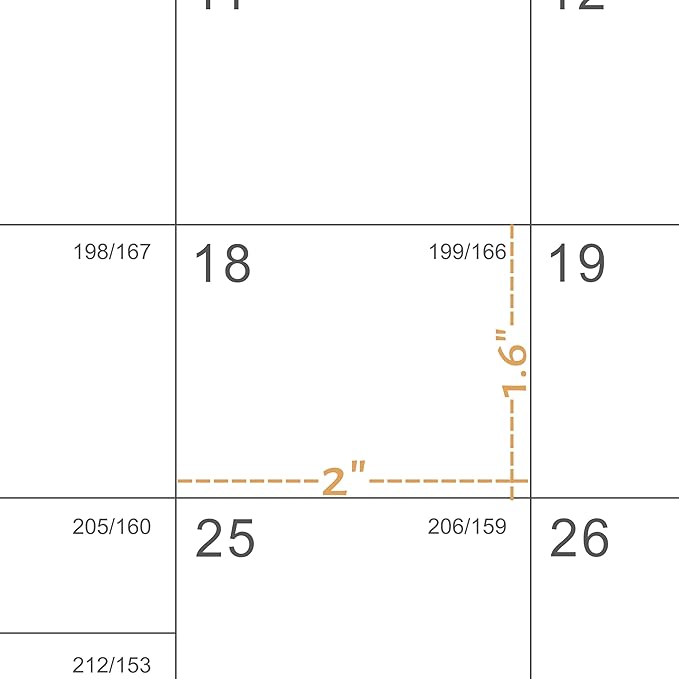 Wall Calendar 2025-2026 - 24 Months Wall Calendar 2025-2026, JANUARY 2025 - DECEMBER 2026, 14.8'' x 11.5'', Large Blocks with Julian Dates