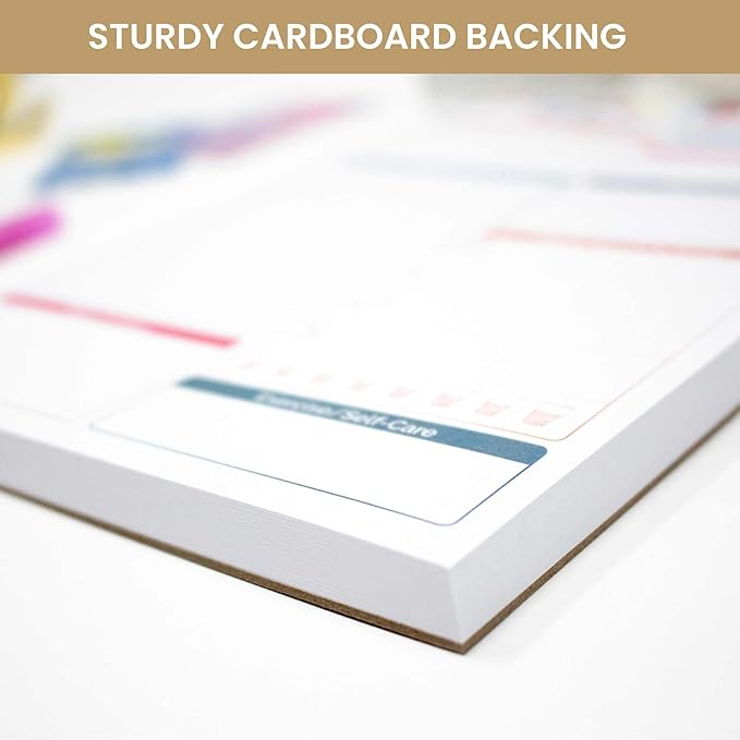 bloom daily planners Daily Planning System Tear Off to-Do Pad - Undated Checklist Notepad Organizer with Perforated Sheets - 6" x 9" (Floral Dots)