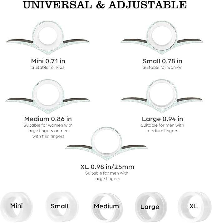 Thumb Book Page Holder Gifts for Book Lovers, Ultralight Metal Book Reading Holders Accessories with 5 Assorted Size Silicone Rings for Keep Book Open Women Reader Bookish Teachers Spreader Bookmark