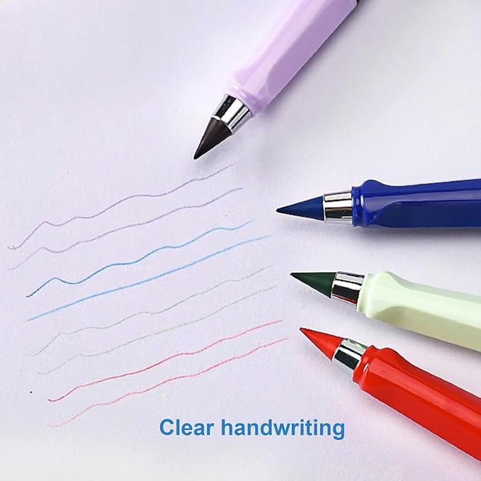 Everlasting Pencil:24PCS 12 colors Replaceable Refill Infinite Pencil Replaceable Graphite