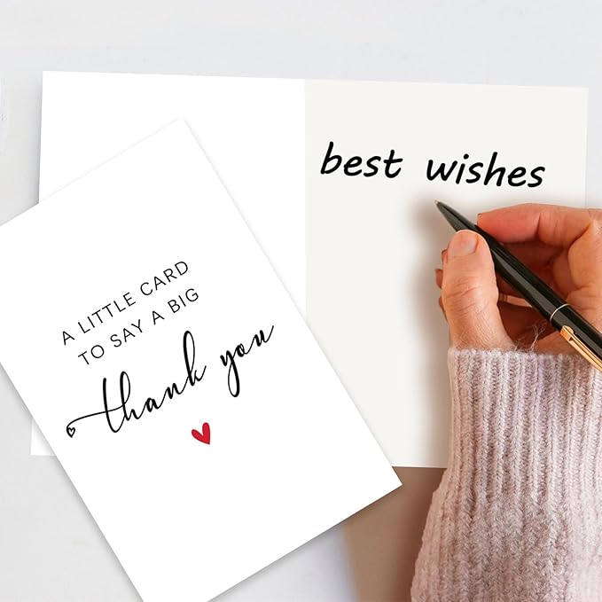 Simple Thank You Card, Funny Thanks Gifts for Men Women, Appreciation Gifts for Teacher Boss, A Little Card to Say A Big Thank You