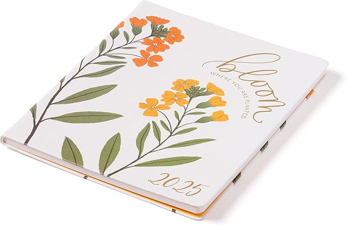 Eccolo 2025 Large Agenda Planner, 12 Month, Yearly, Monthly & Weekly Pages, Habit & Gratitude Tracker (Flexi-Cover - 8 x 10")
