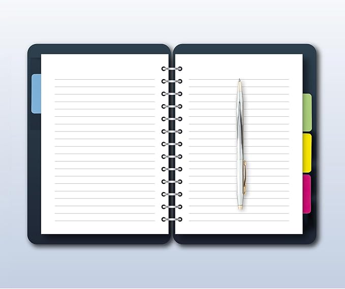 Desk Tech Sticky Index Tabs, 1.5" x 2", 16 Sheets - 4 Colors Self Adhesive File Tabs Flags Colored Page Markers Labels for Binders, Books and Notebooks