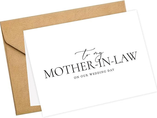 LADY&HOME To My Mother-in-law on Wedding Day Card, Mother-in-law Wedding Card (A1)