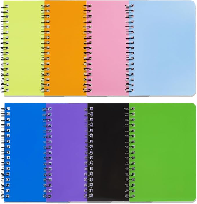 Spiral Notebook 4Pack Pocket Notebook 4.2"x 6.1" Pocket Notepad Small Notebook (8Pack Spiral Notebook)