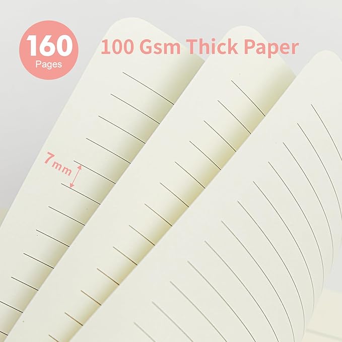 Lined Spiral Notebook College Ruled A5 Journal Book for Note Taking, 160 Pages Writing Journal for Office and Home School Supplies 5.8x8.2 inch - Pink Life