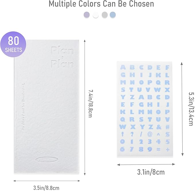 Soft Leather Pocket Notebook - 3.5" x 7.3" - to Do List Daily Planner with 160 Pages & Stickers - Ideal for Daily Plans, School, and Office Supplies (White)