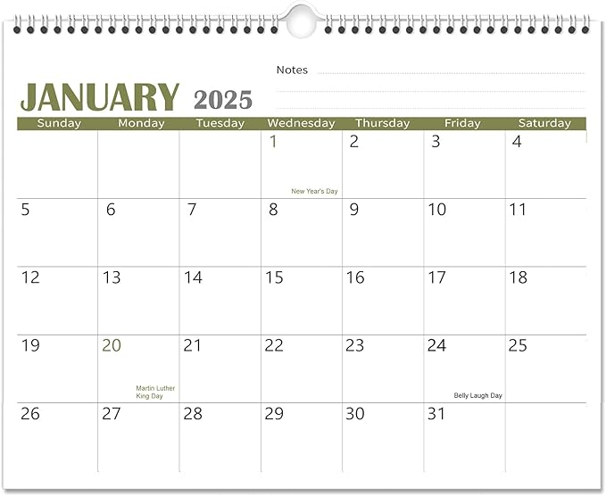 2025 Wall Calendar -Hanging Calendar 2024-2025 from Oct. 2024 to Dec. 2025, Simple Large Wall Calendar(14.5" x 11.5"), 6 Different Page Styles,Perfect for Office,Home or School