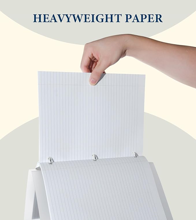 Loose Leaf Paper, Notebook Paper, 8 x 10.5 College Ruled Paper, 3 Hole Punch Binder Paper, Lined Paper for 3 Ring Binders, College Ruled Paper, 100 Sheets/Pack Filler Paper (2 Pack)