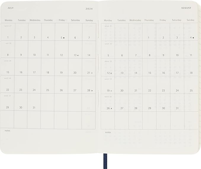 Moleskine Classic 18 Month 2023-2024 Weekly Planner, Soft Cover, Pocket (3.5" x 5.5"), Sapphire Blue