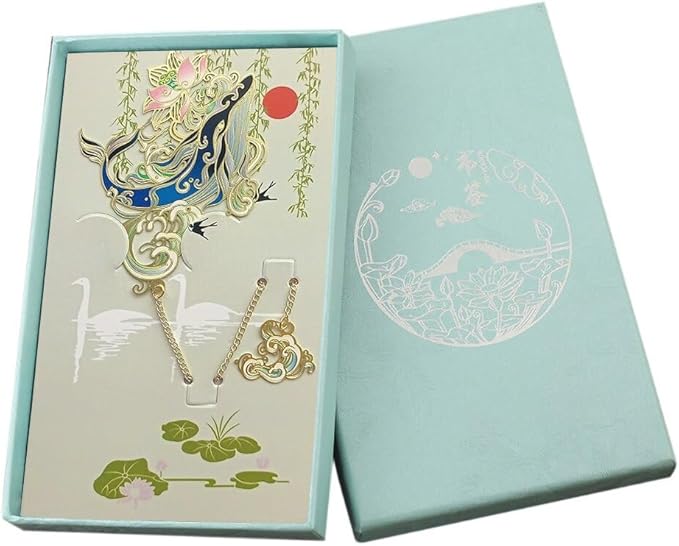 MOZART Gift Box Kunai Chinese Style Brass Bookmark Classical Mythological Characters Mountain and Sea Sutra Series Creative Cultural Copper Bookmark Metal Bookmarks