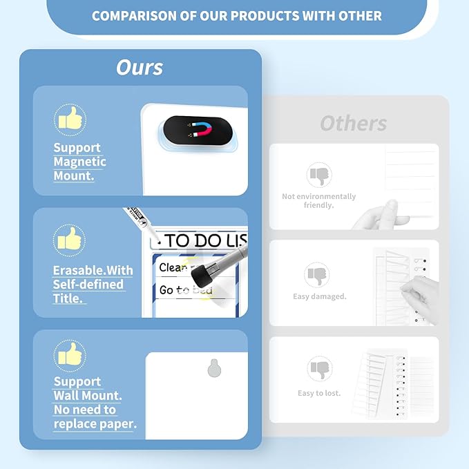 2 Pcs Chore Chart for Kids: Dry Erase My Chores Slider Chart, Magnetic Visual Schedule for Fridge, Kids Daily Checklist - ADHD Tools: to Do List and Routine Chart for Multiple Kids