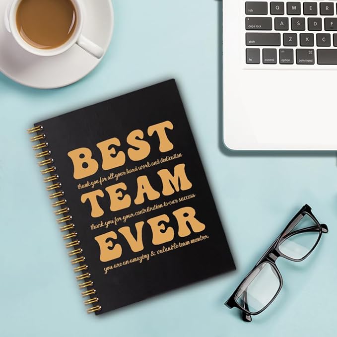 Best Team Ever 160 Blank Pages Spiral Notebook, Team Appreciation Gifts, Employee Thank You Gifts, Team Notebooks for Employees, Teamwork Gifts for Staff, Team Member Gifts for Coworkers