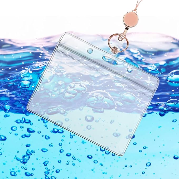 Lanyards for Id Badges 3 Pack Badge Lanyard with 6 Pcs Id Badge Holder Retractable Stainless Steel Teacher Lanyards Cruise Ship Lanyards for Girl Women (Black, Silver, Rose Gold)