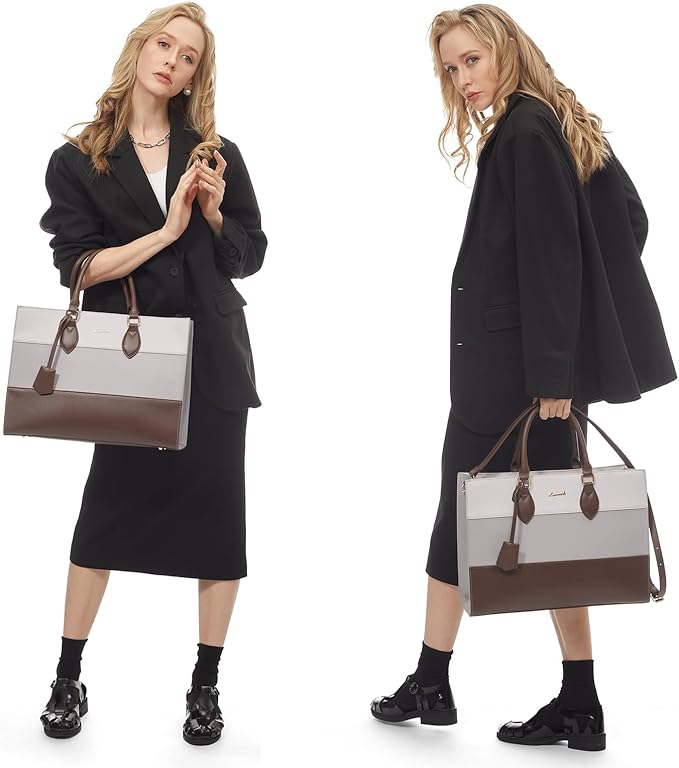 LOVEVOOK Laptop Tote Bag for Women, Work Totes Business Office Computer Briefcase with Clutch Purse