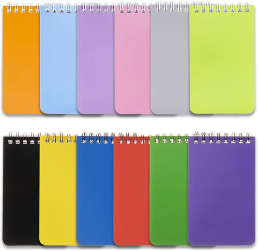 12 pcs Pocket Notebook Small Notepad Pocket Notepad Small Spiral Notebooks 3X5Inches (12pac)