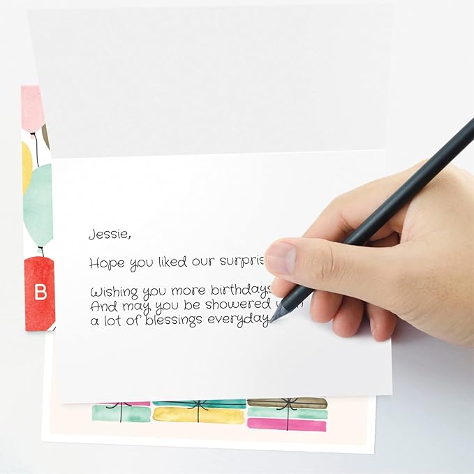 Sweetzer & Orange Watercolor Bulk Birthday Cards Assortment – 24pc Bulk Happy Day sheets with Envelopes Box Set – Assorted Blank Birthday decor Cards for Women, Men, and Kids in a Boxed Pack