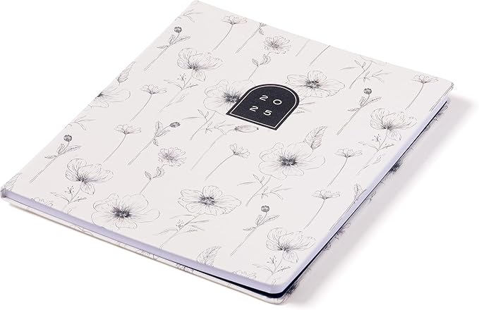 Eccolo 2025 Large Agenda Planner, 12 Month, Yearly, Monthly & Weekly Views, Reminders, Goals Tracker (Flexi-Cover - 8 x 10")