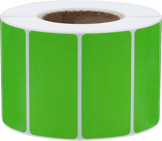 Hybsk 2x1 inch Color Direct Thermal Labels for Shipping, Barcodes, Address, Compatible with Rollo Label Printer & Zebra Desktop Printers(2"x1",Green)