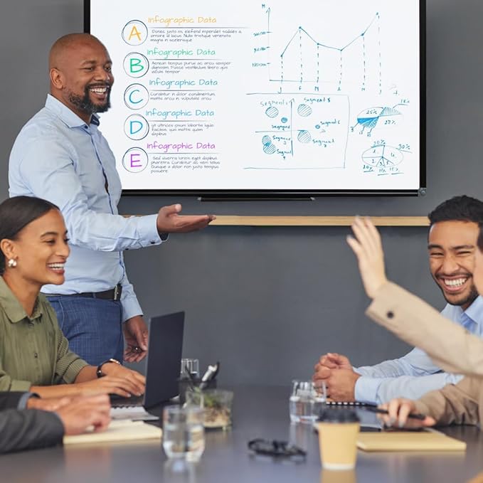 XIWODE Magnetic Dry Erase Board, Wall Mounted whiteboard, 24X36 inch, Black Aluminum Alloy Frame, Simple and Generous, Smooth Writing Surface, Easy to Wipe.