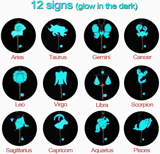 Zodiac Feather Bookmark Gifts for Women Men, Cool Metal Bookmark Glow in The Dark Capricorn Bookmark, Luminous Star Sign Constellation Horoscope Bookmark Gifts