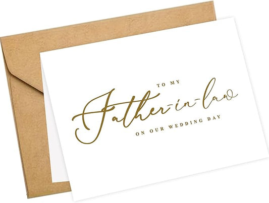 LADY&HOME To My Father-in-law on My Wedding Day Card,Card To Father Of the Bride or Groom,Thank Father-in-law Wedding Day Card (C2:Father-in-law)