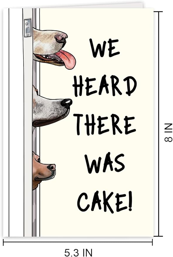 Funny Dog Birthday Cake Card for Him Her, Happy Birthday Card from Dog, Cute Birthday Cards for Dog Lovers, Dog Bady Card for Dog Mom Dog Dad Dog Friend, Birthday Card for Dog Owner