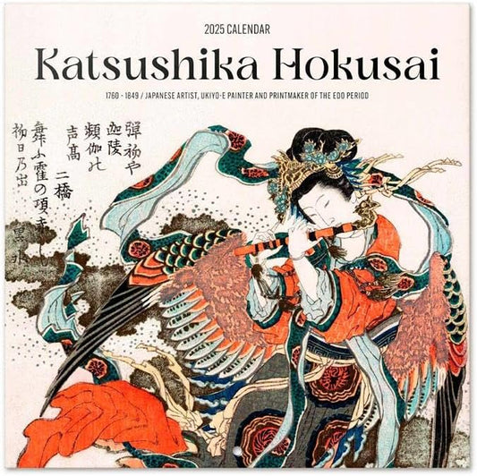 Official Japanese Art Hokusai Wall Calendar 2025 12" x 12" FSC® Plastic Free - Starts Week On Sunday | Square Wall Calendar 2025 | Family Planner Calendar 2025 | Japan Calendar 2025 | Japanese Gifts | Japanese Calendar 2025